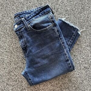 Lucky‎ Brand Jeans Womens 4 27x28 Ava Skinny Raw Hem Medium Wash Mid Rise